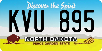 ND license plate KVU895