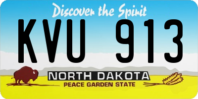 ND license plate KVU913