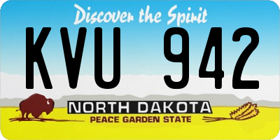 ND license plate KVU942