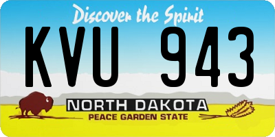ND license plate KVU943