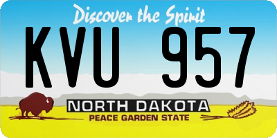 ND license plate KVU957