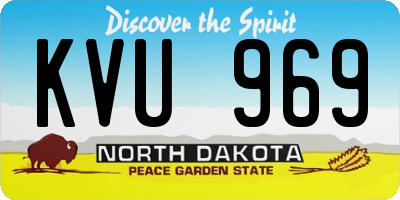 ND license plate KVU969