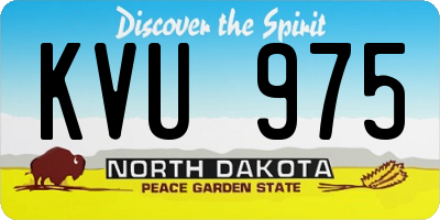 ND license plate KVU975