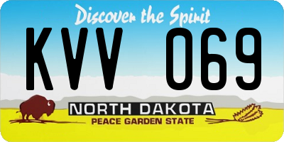 ND license plate KVV069