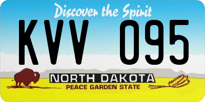 ND license plate KVV095