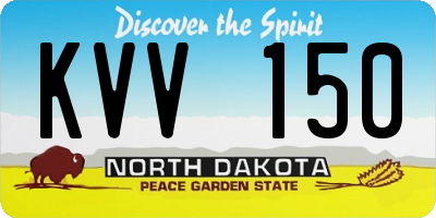 ND license plate KVV150