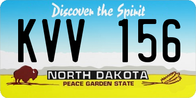 ND license plate KVV156