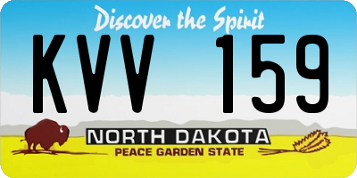 ND license plate KVV159