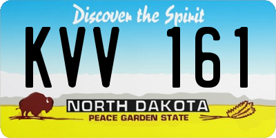 ND license plate KVV161