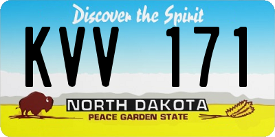 ND license plate KVV171