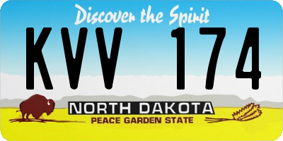 ND license plate KVV174