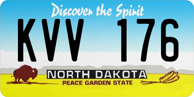ND license plate KVV176