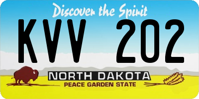 ND license plate KVV202