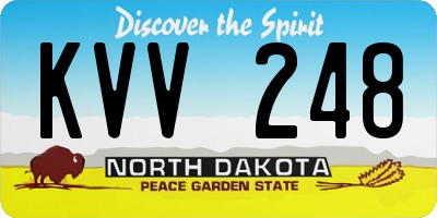 ND license plate KVV248
