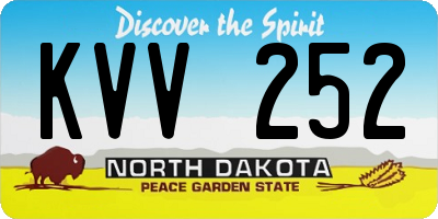 ND license plate KVV252