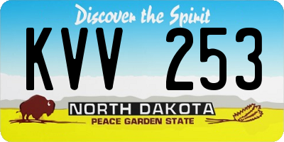 ND license plate KVV253
