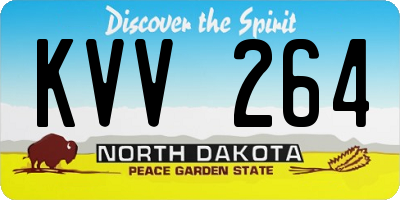 ND license plate KVV264