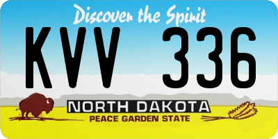 ND license plate KVV336