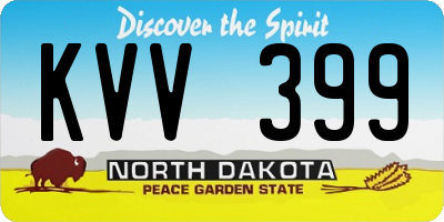 ND license plate KVV399