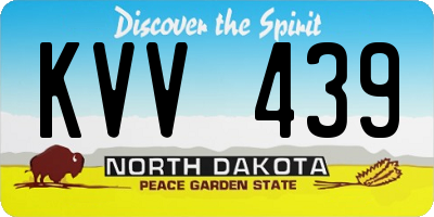 ND license plate KVV439