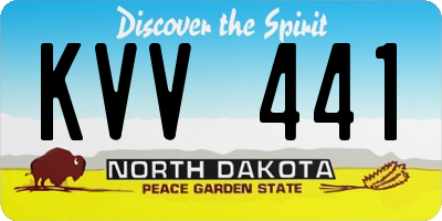 ND license plate KVV441