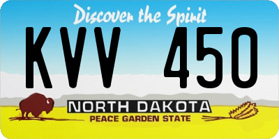 ND license plate KVV450
