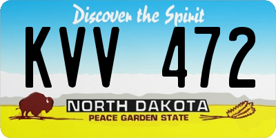 ND license plate KVV472