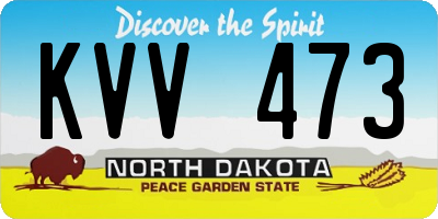 ND license plate KVV473