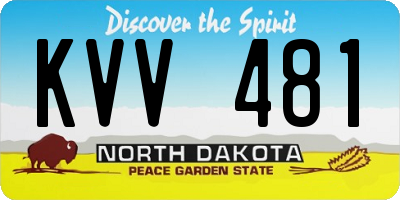 ND license plate KVV481
