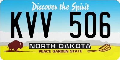 ND license plate KVV506