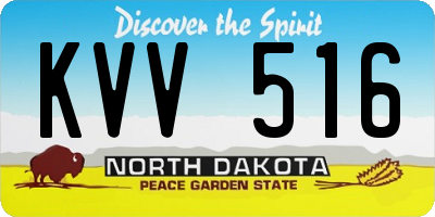 ND license plate KVV516