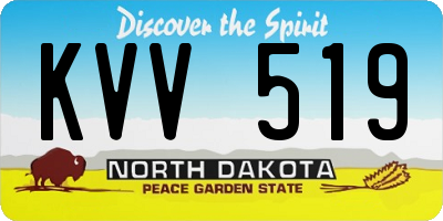ND license plate KVV519