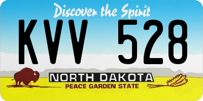 ND license plate KVV528