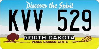 ND license plate KVV529