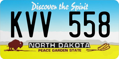 ND license plate KVV558