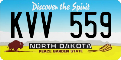 ND license plate KVV559