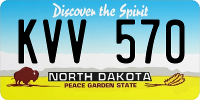ND license plate KVV570