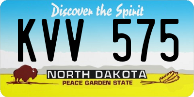 ND license plate KVV575