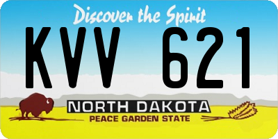 ND license plate KVV621