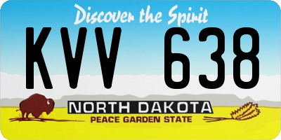 ND license plate KVV638