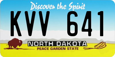 ND license plate KVV641