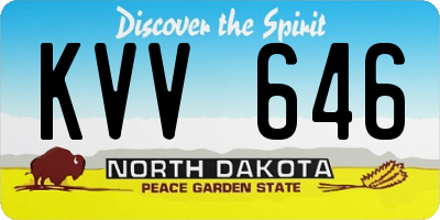 ND license plate KVV646
