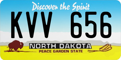 ND license plate KVV656