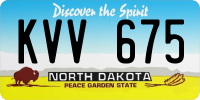 ND license plate KVV675