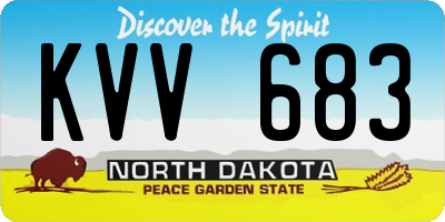 ND license plate KVV683