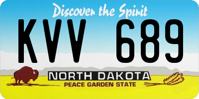 ND license plate KVV689