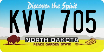 ND license plate KVV705