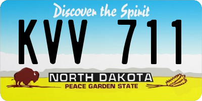 ND license plate KVV711