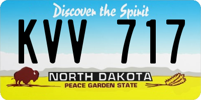 ND license plate KVV717
