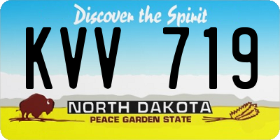 ND license plate KVV719